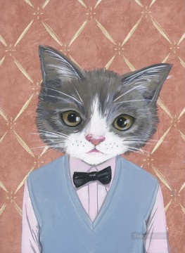 ropa Lienzo - Morris un gato vestido